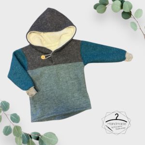 Größe: 116 - Outdoor Hoody aus Wollwalk