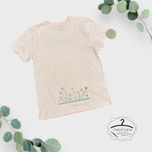 Größe: 122/128 - T-Shirt bestickt