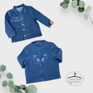 Größe: 104 - Jeansjacke bestickt